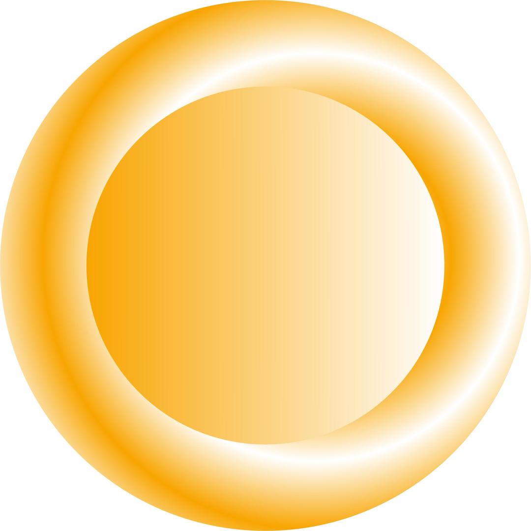 3D orange circular button png transparent