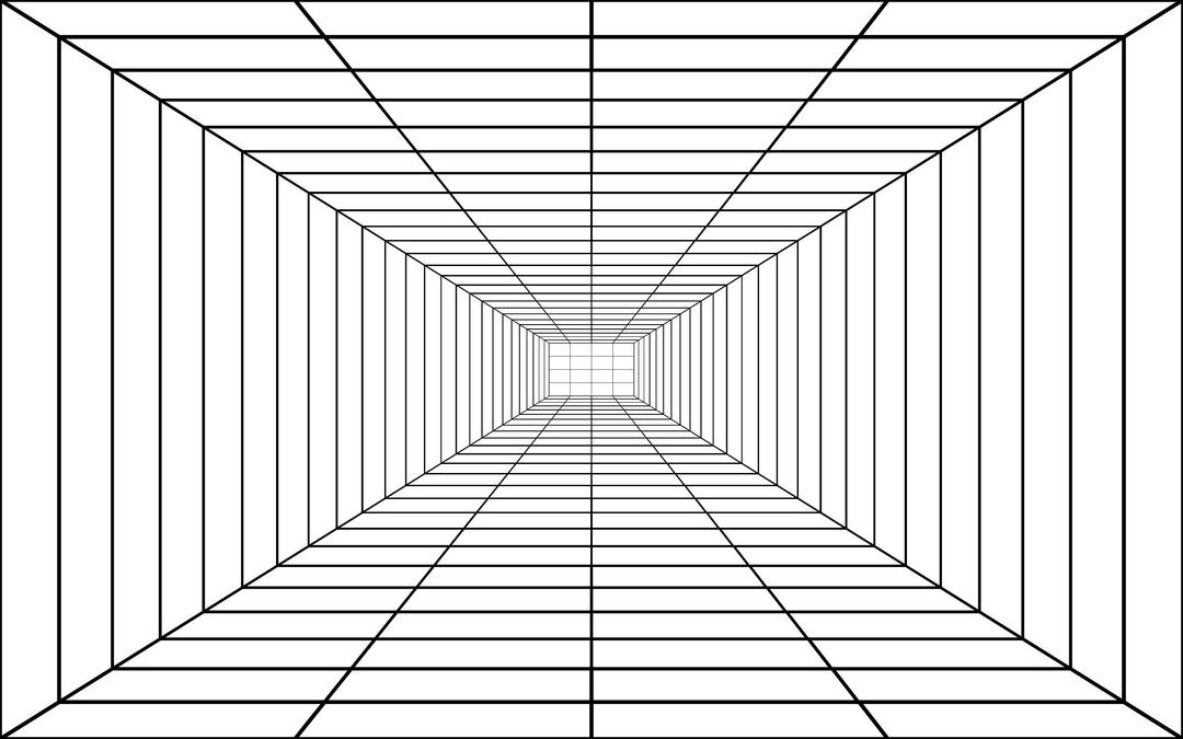 3D Perspective Grid, Very Long png transparent