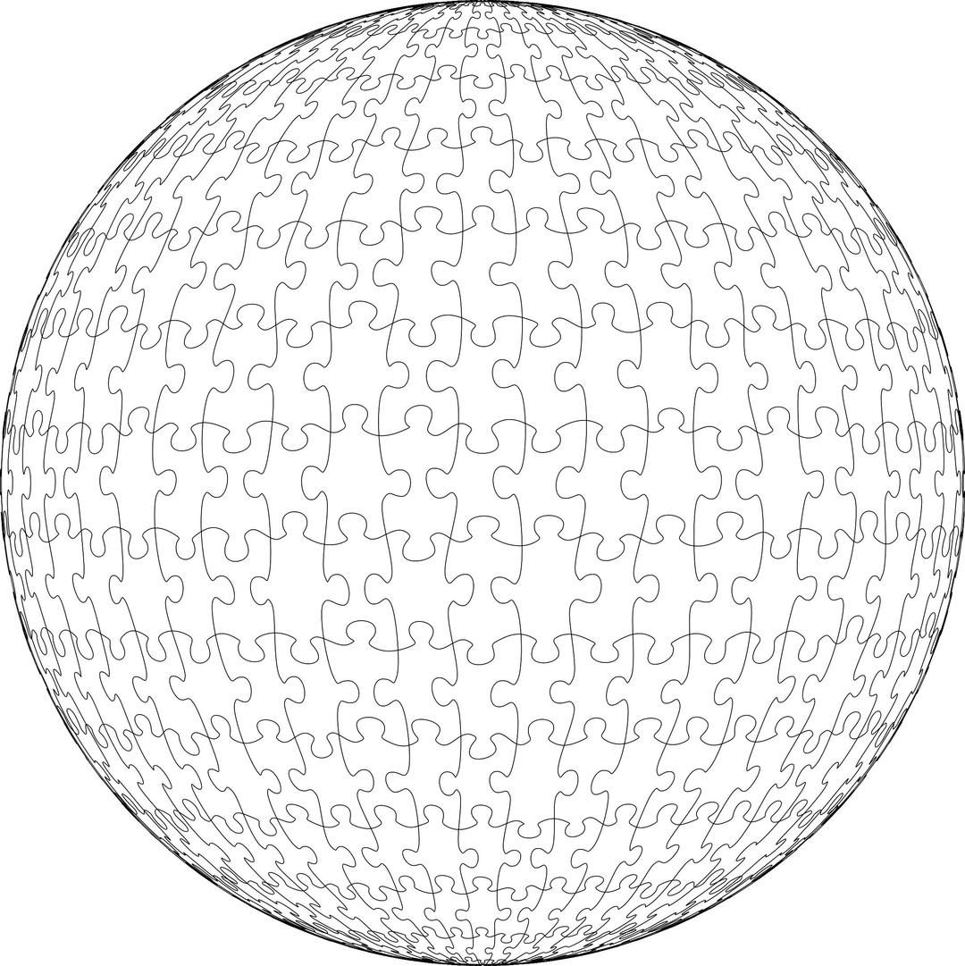 3D Sphere Jigsaw Puzzle png transparent