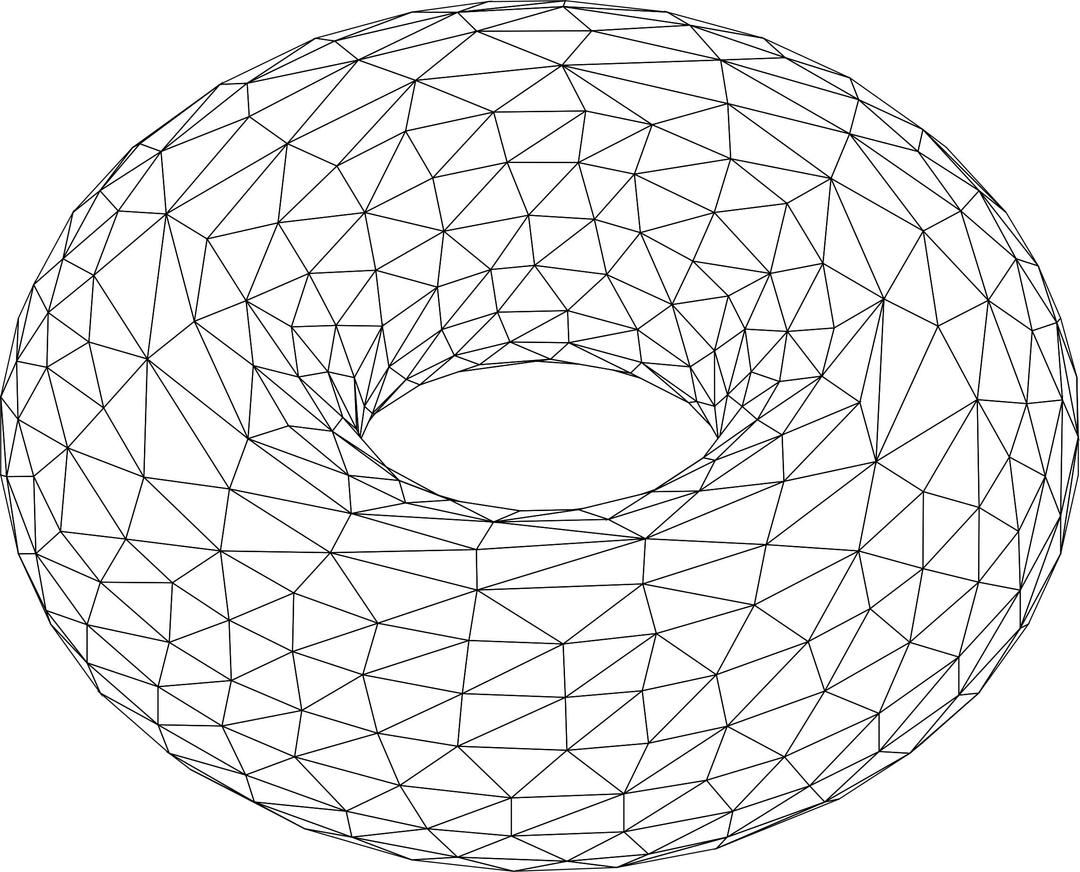 3D Torus Rotated Wireframe 2 png transparent