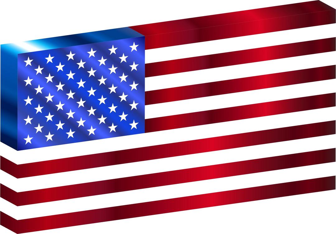 3D USA Flag Variation 2 png transparent