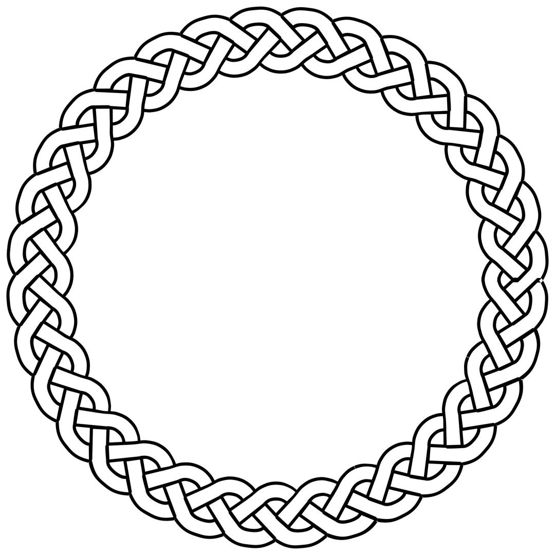 3-plait border circle png transparent