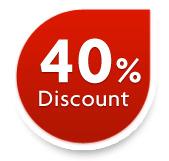40% Discount Sticker png transparent