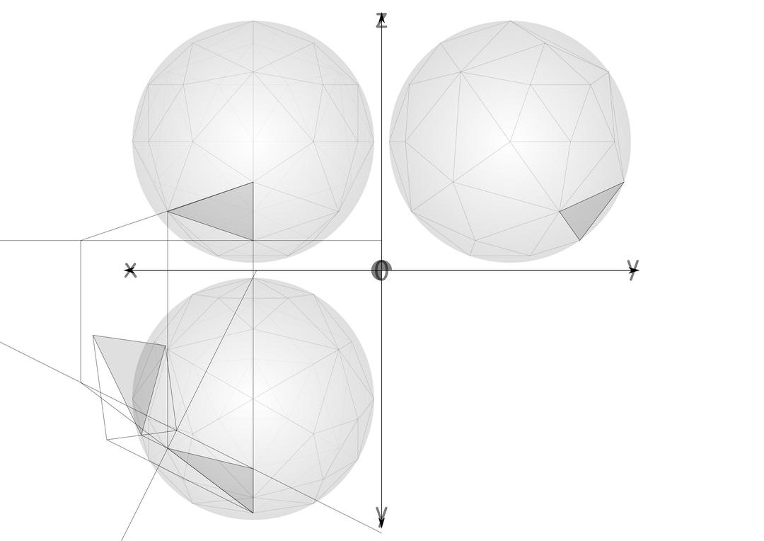45 net construction geodesic spheres recursive from tetrahedron png transparent