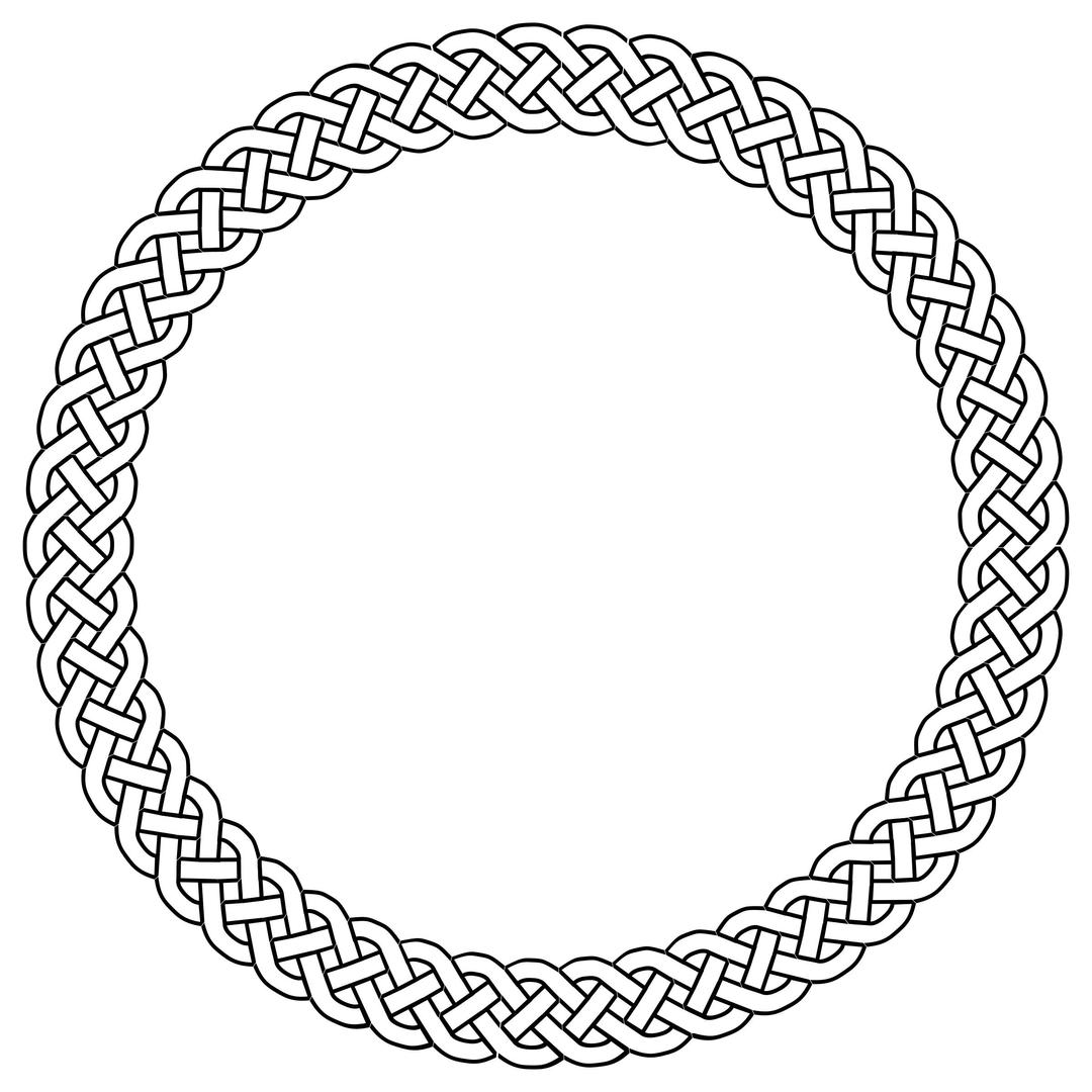 4-plait border circle png transparent