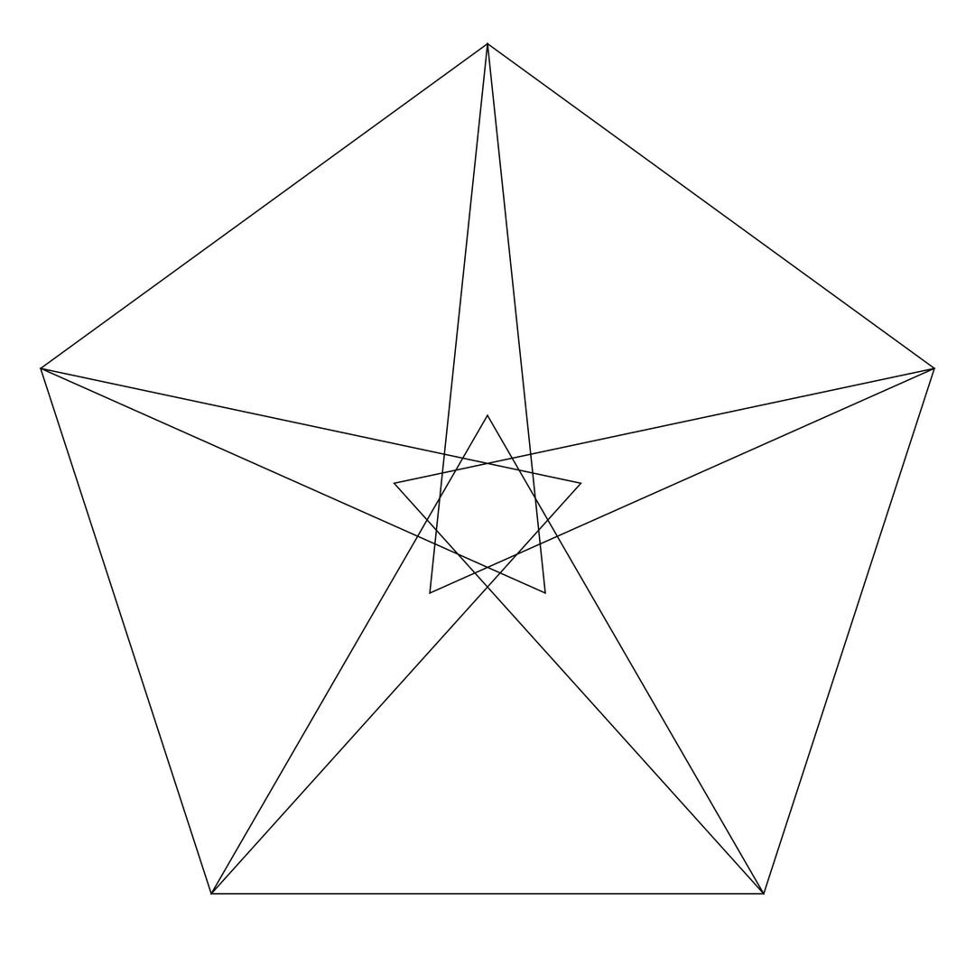 5 overlapped triangles png transparent