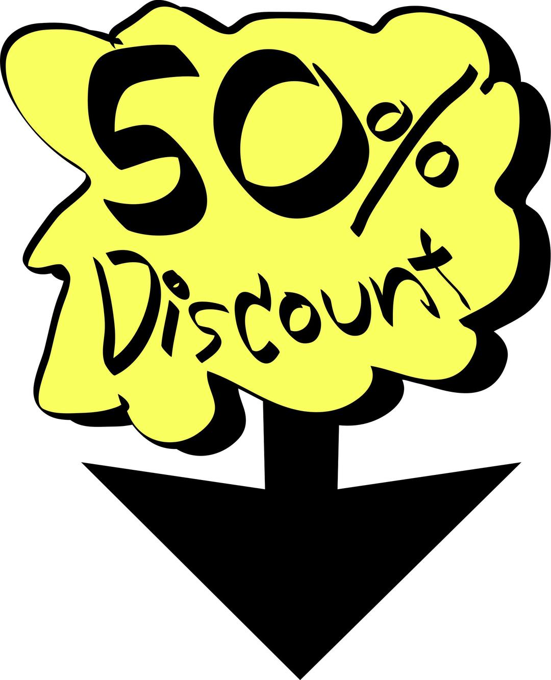 50% Discount png transparent
