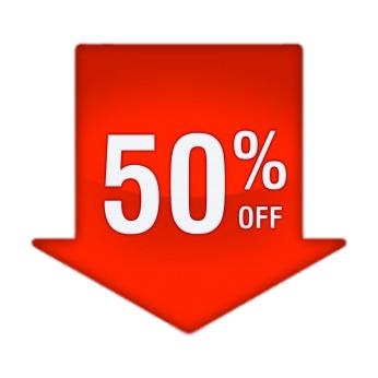 50% Discount Arrow png transparent