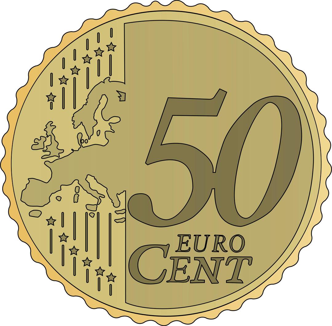 50 euro cent png transparent