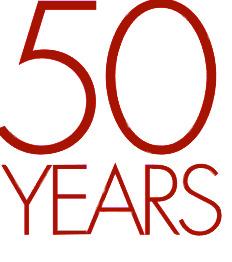 50 Years Red Letters png transparent