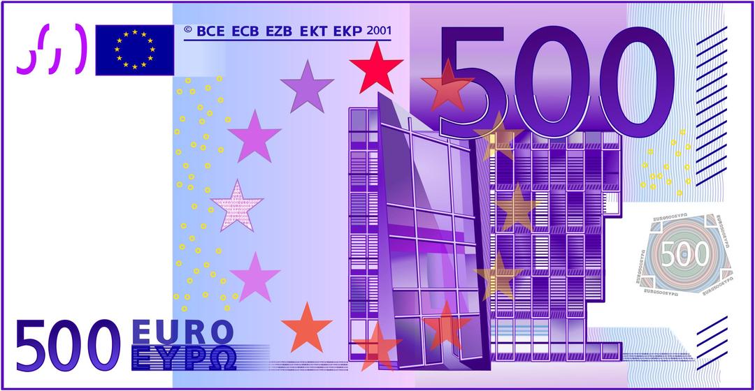 500 Euro Note png transparent