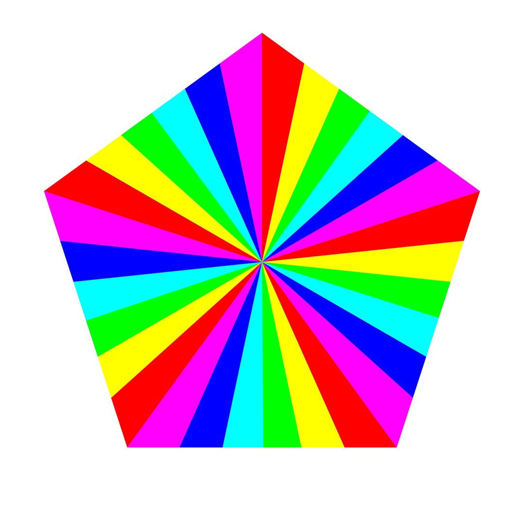 6 color pentagon png transparent