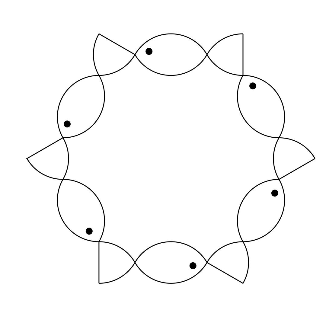 6 fish hexagon png transparent