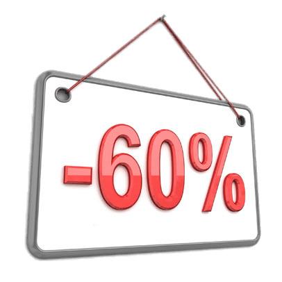 60% Discount Board png transparent