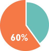 60% Pie Chart png transparent