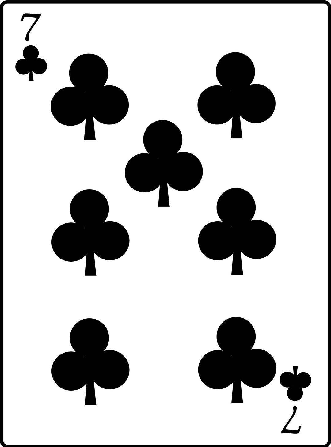 7 of Clubs png transparent