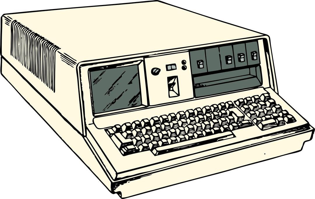 70s era portable computer png transparent