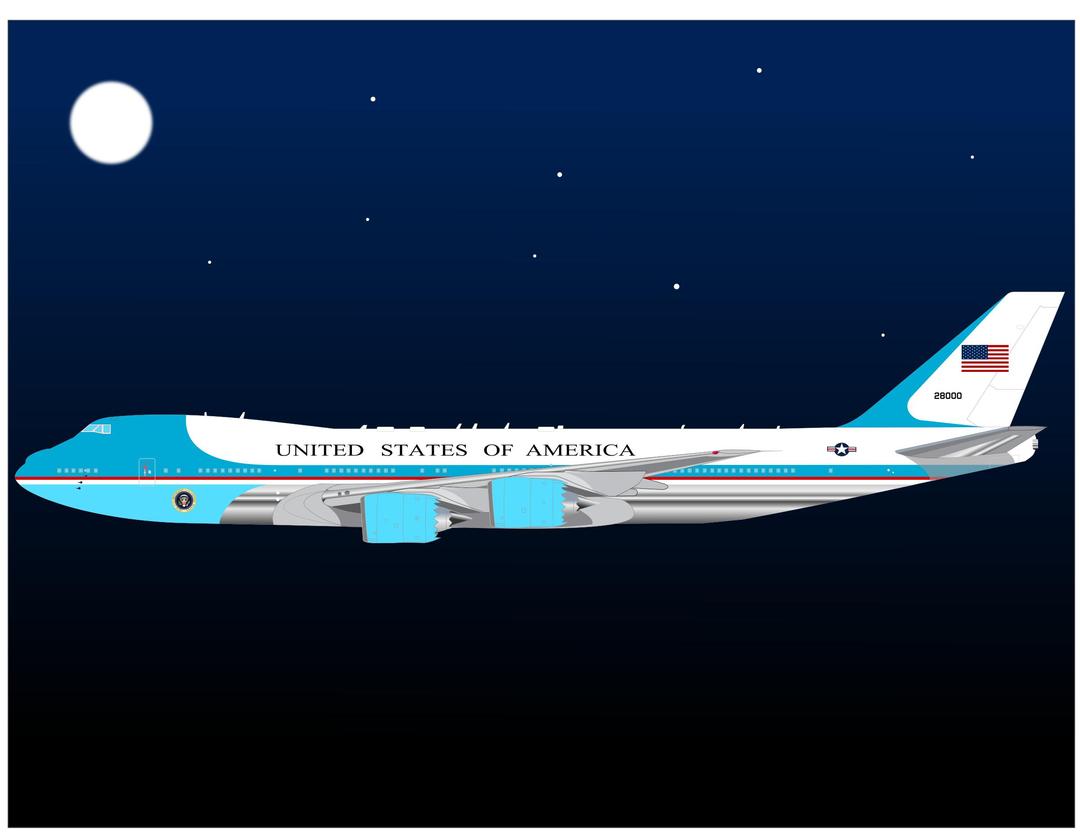 747 Air force One png transparent