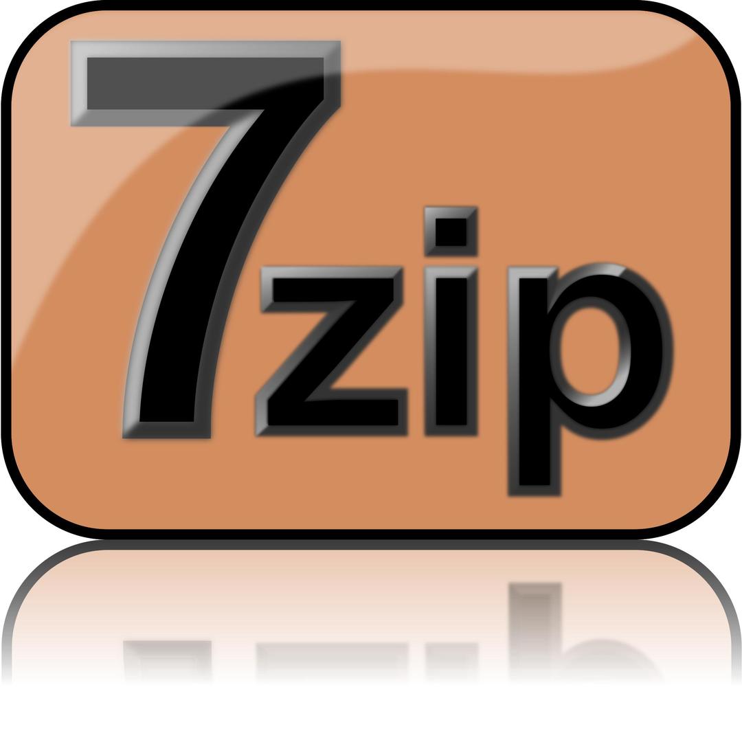 7zip Glossy Extrude Brown png transparent