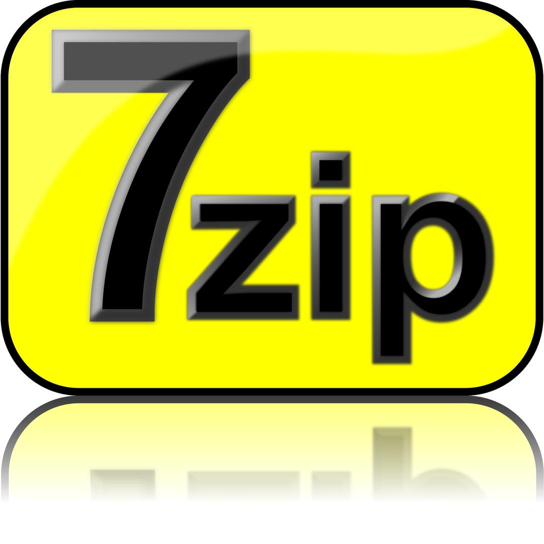 7zip Glossy Extrude Yellow png transparent