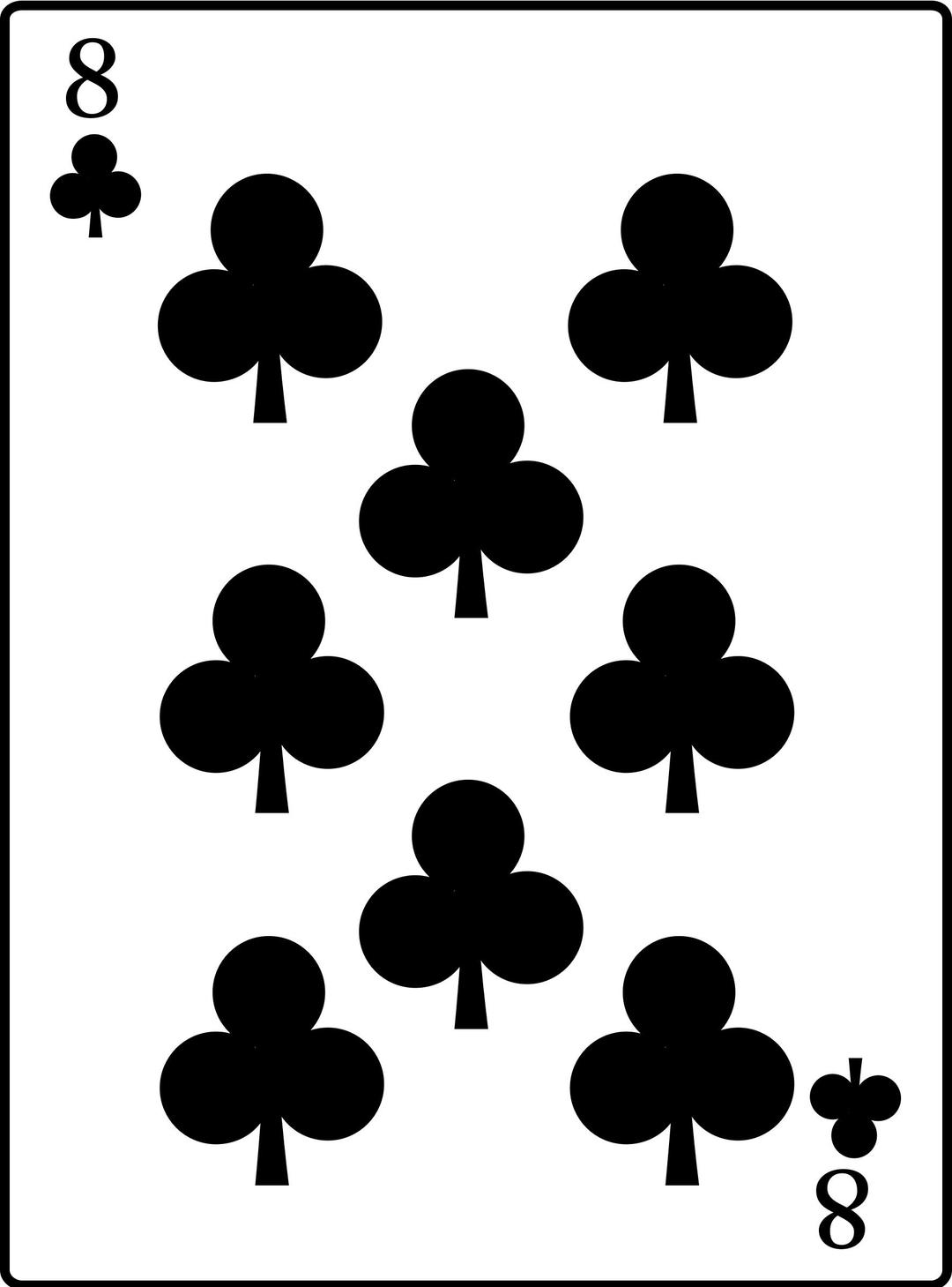 8 of Clubs png transparent