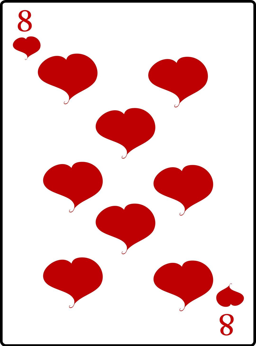 8 of Hearts png transparent