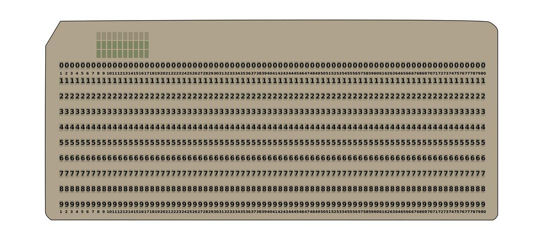 80-column punched card png transparent