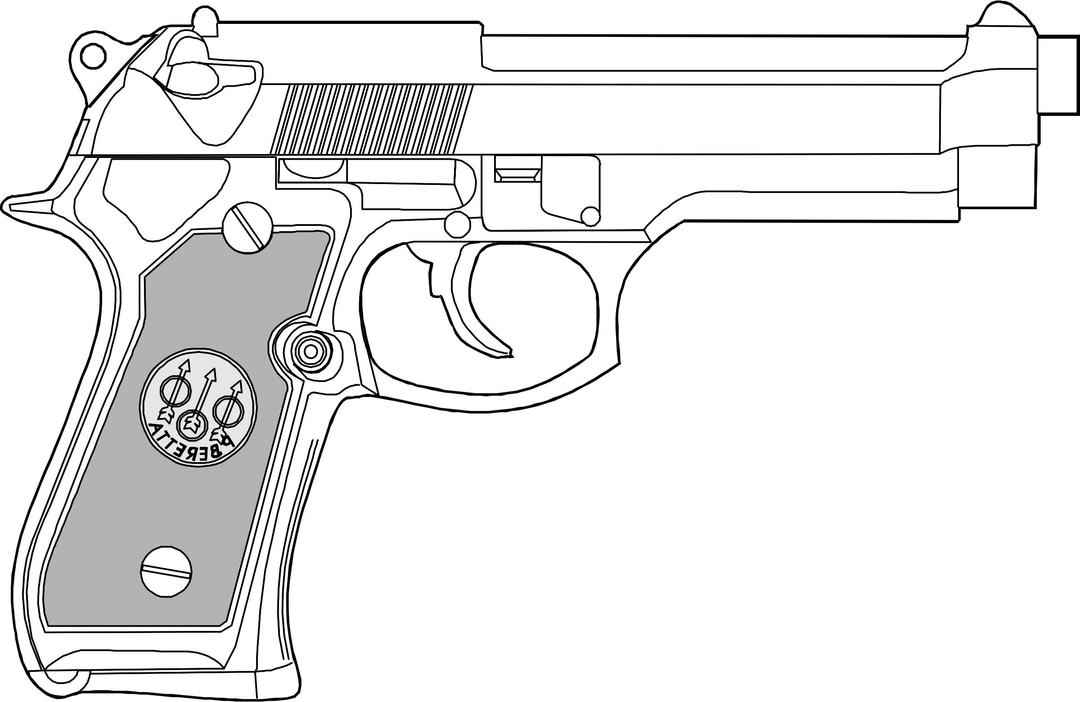 9mm pistol png transparent