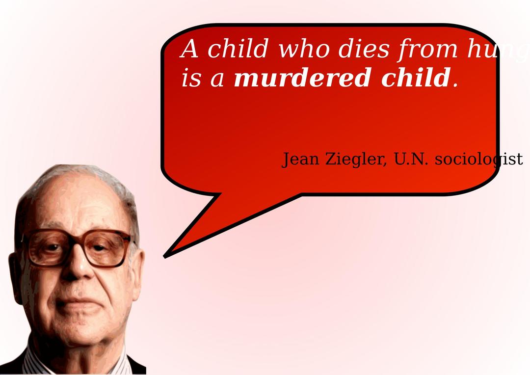 A child who dies from hunger is a murdered child png transparent