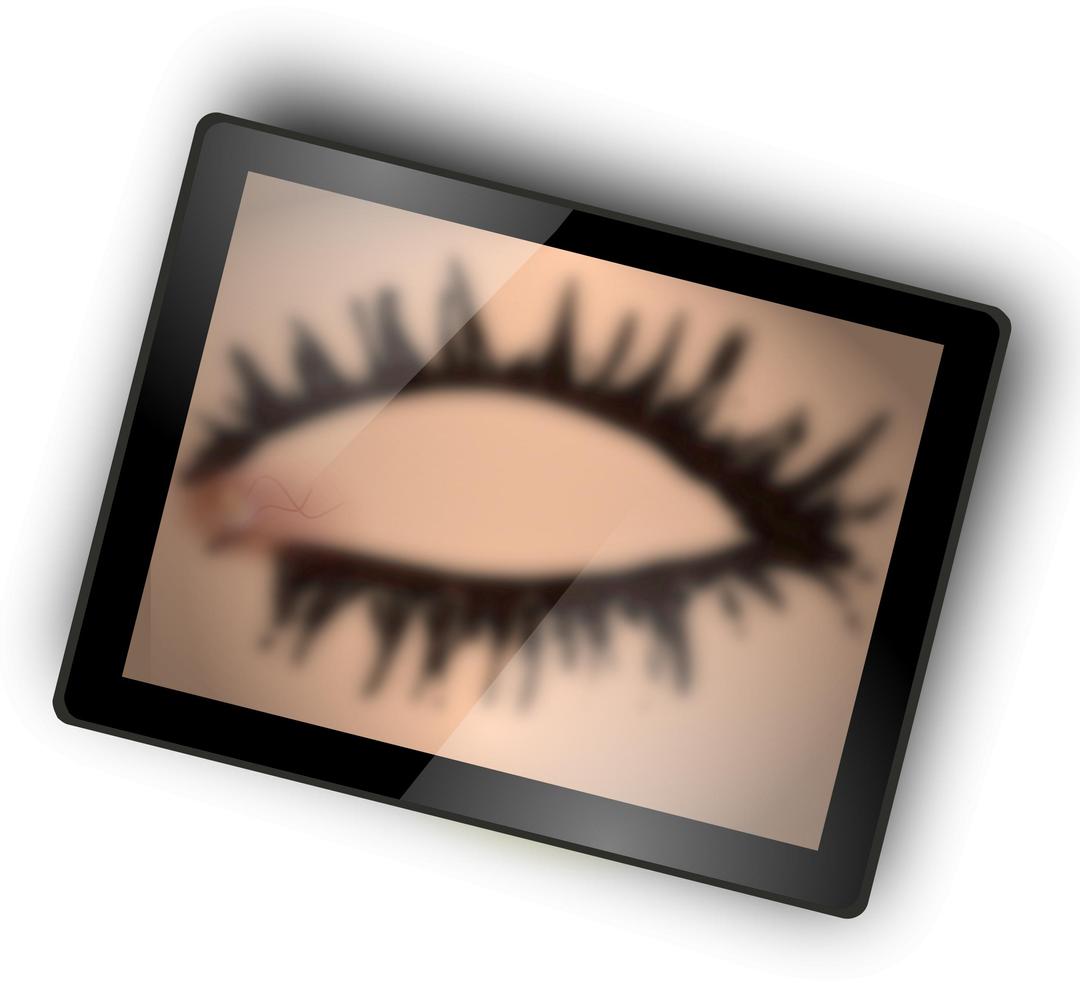 A Closed Eye on Tablet png transparent