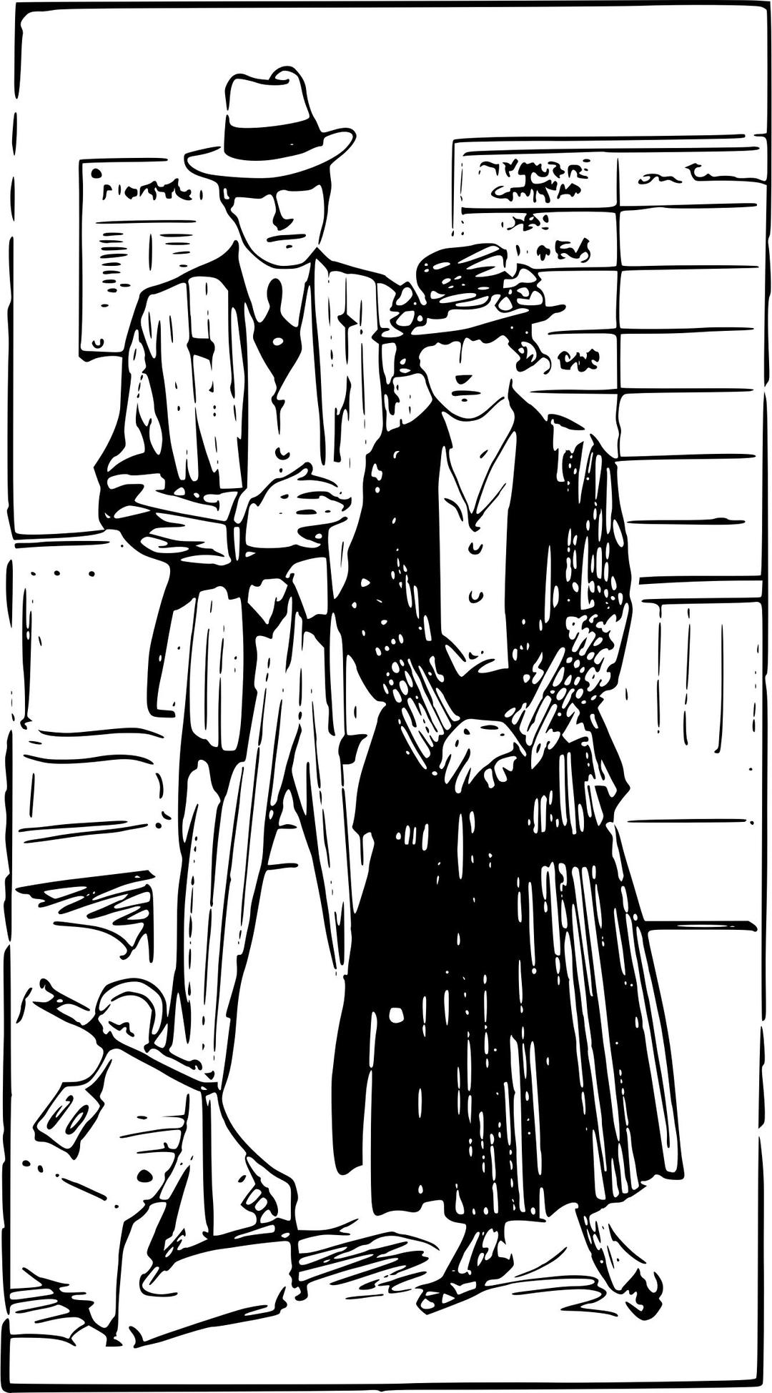 A Couple in Hats png transparent