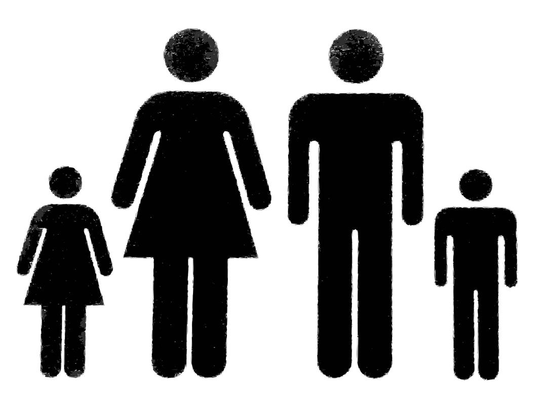 A family of friendly graphics png transparent