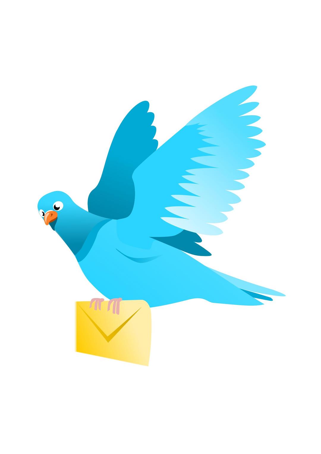 A Flying Pigeon delivering a message png transparent