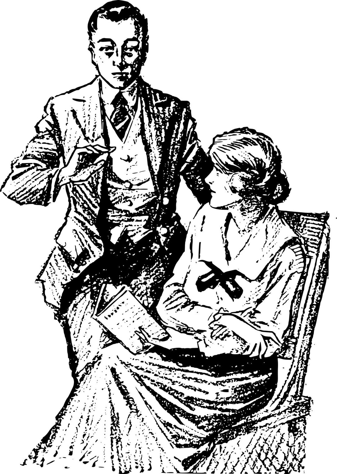 A Gent and a Lady - 1917 png transparent