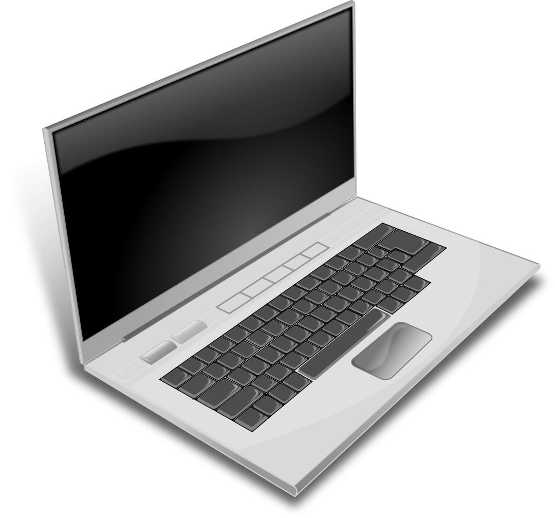 A gray laptop png transparent