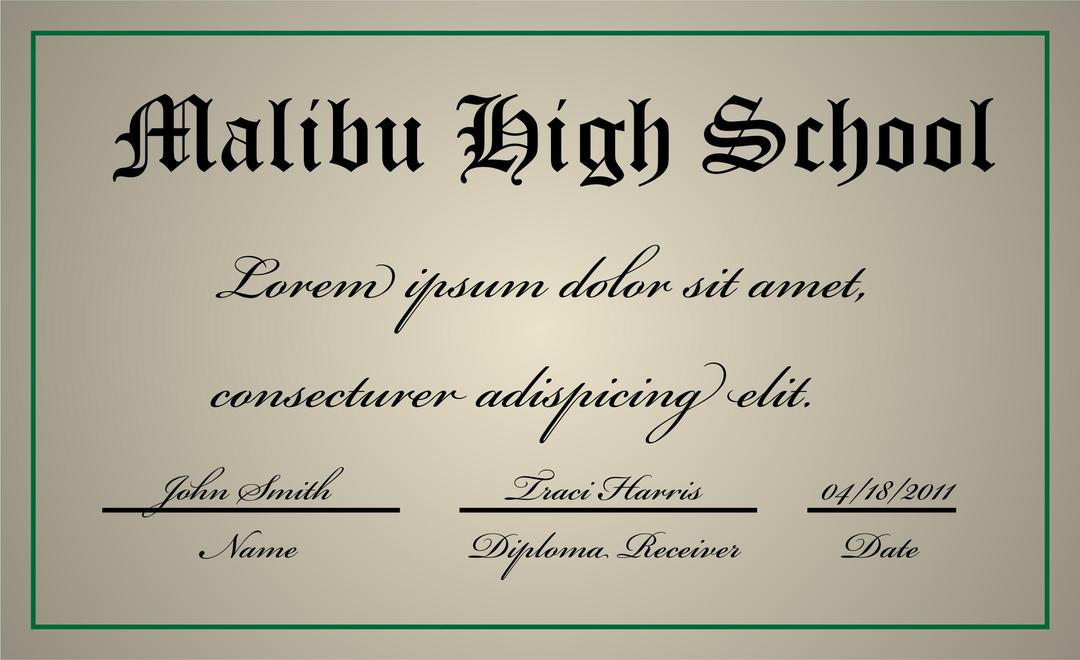 A high school diploma png transparent