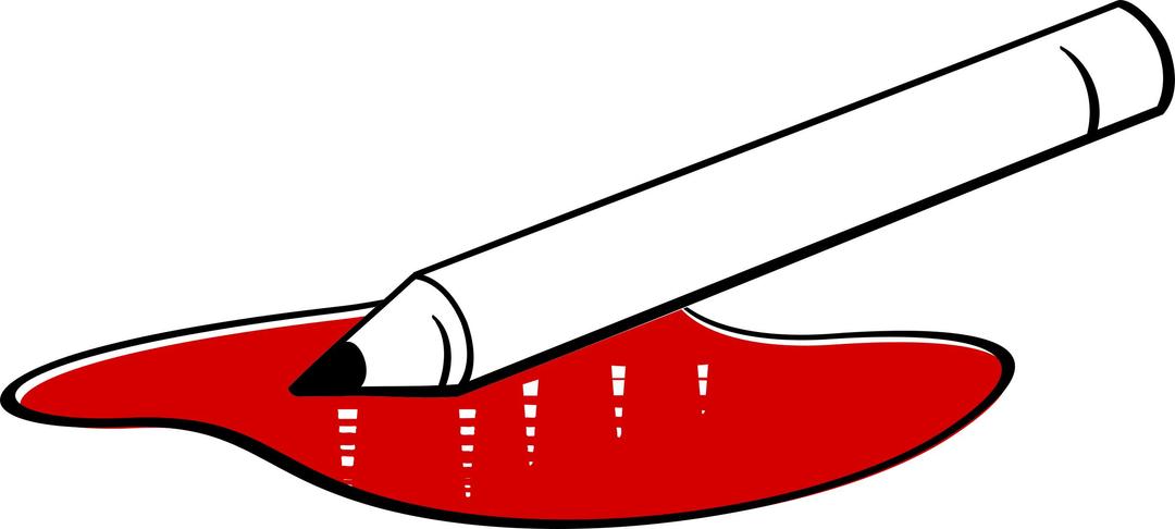 A pencil in blood png transparent