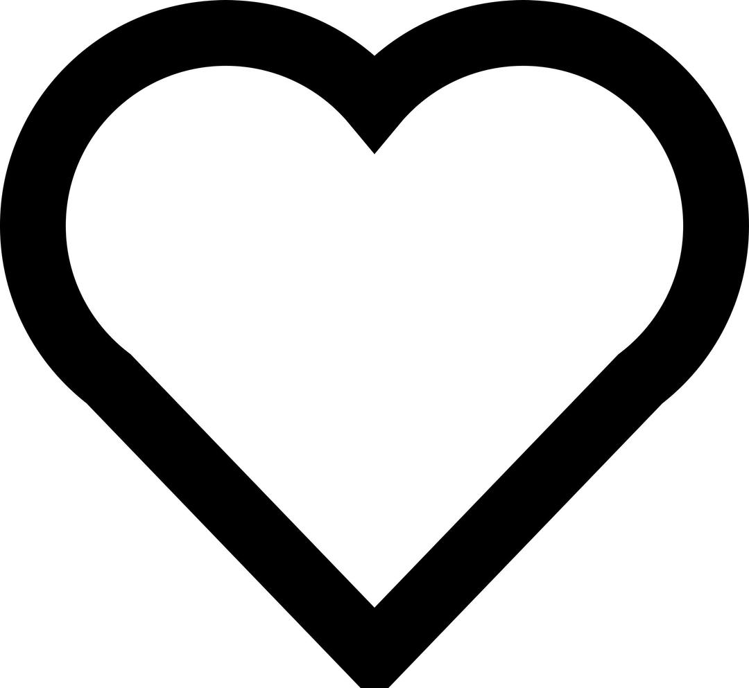 A simple heart (outline) png transparent