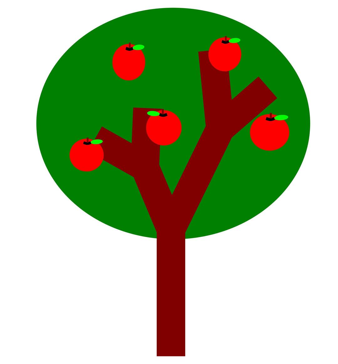 A tree with apples png transparent