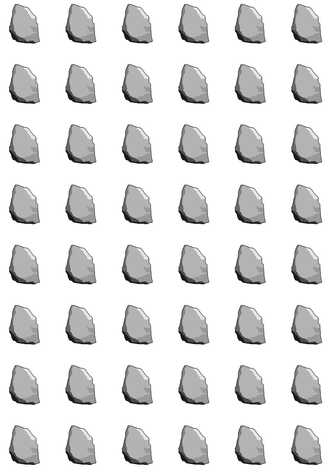 A4 sheet of stones without shadows png transparent