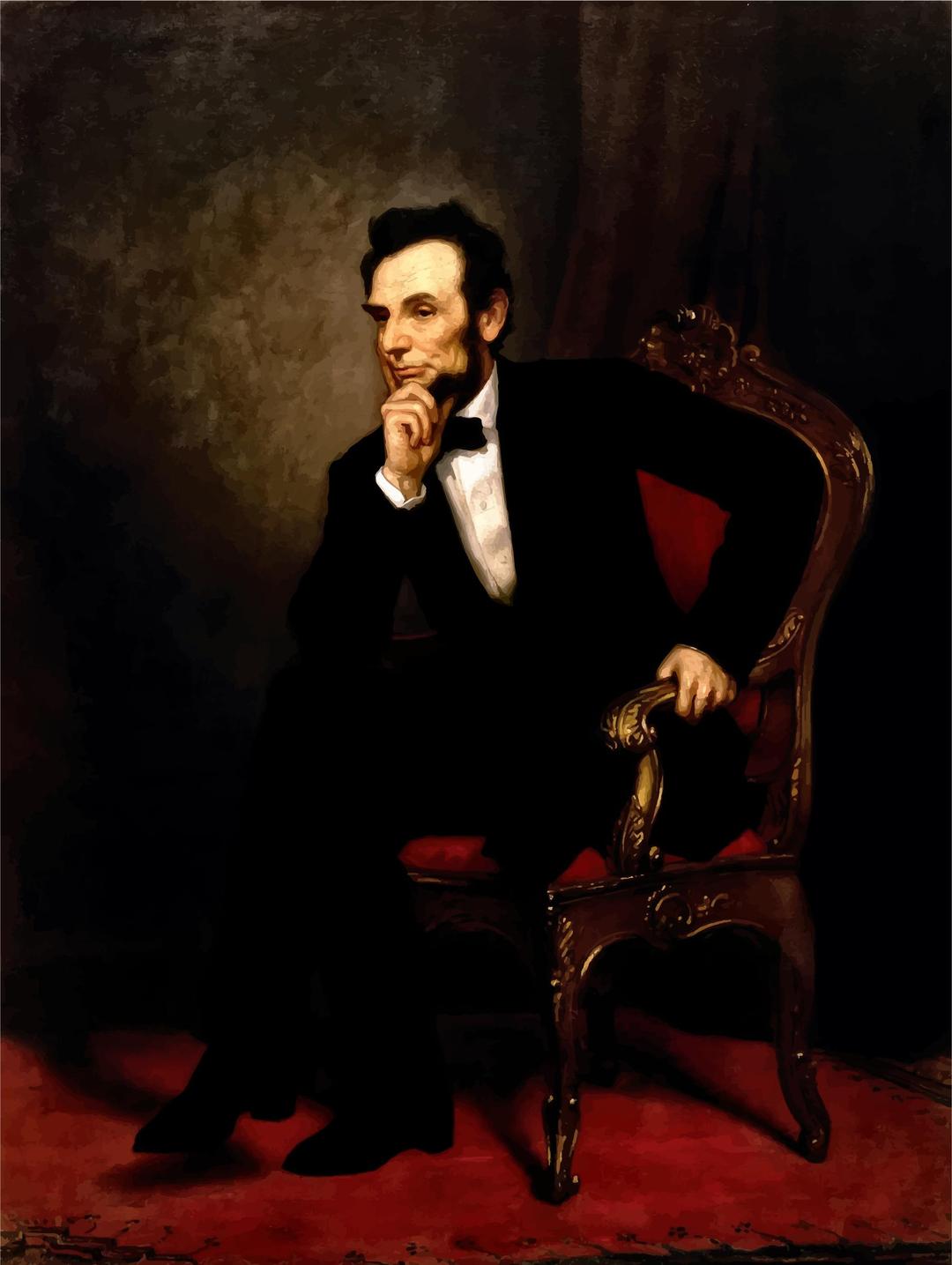 Abraham Lincoln Oil Painting 1869 Restored png transparent