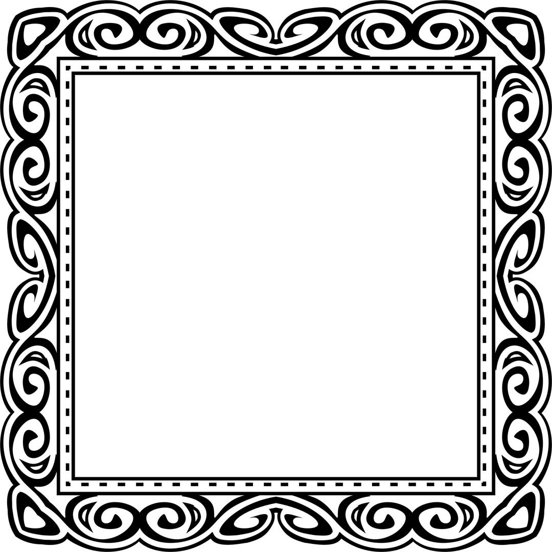 Abstract Black Frame Design 14 png transparent