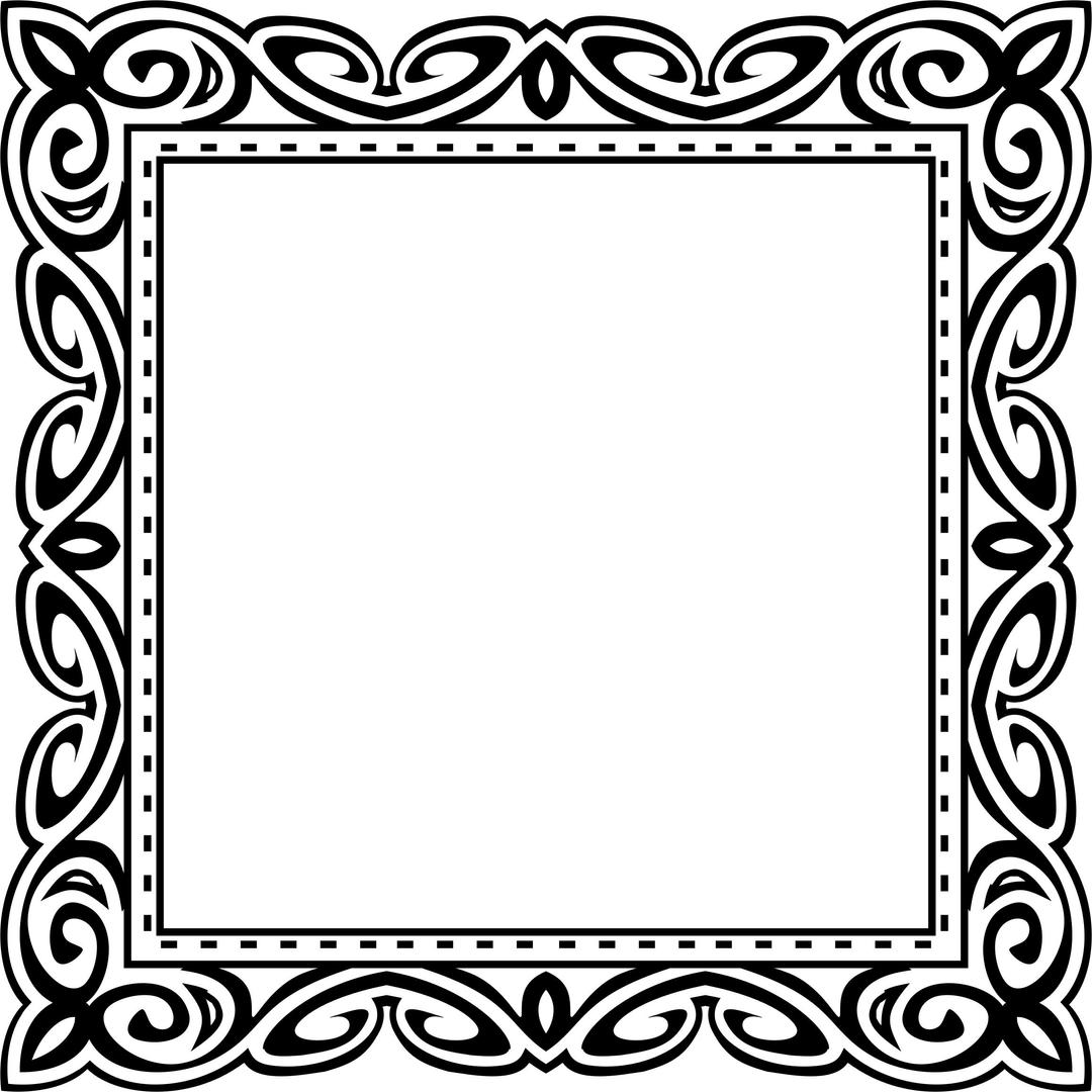 Abstract Black Frame Design 15 png transparent