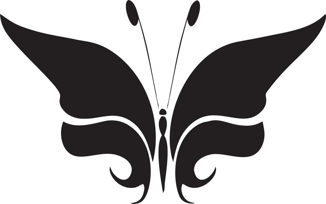 Abstract Butterfly Silhouette 2 png transparent
