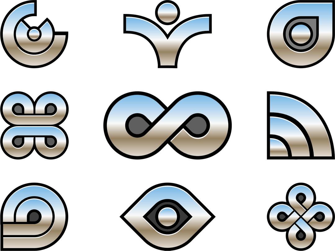 Abstract Chrome Icons png transparent