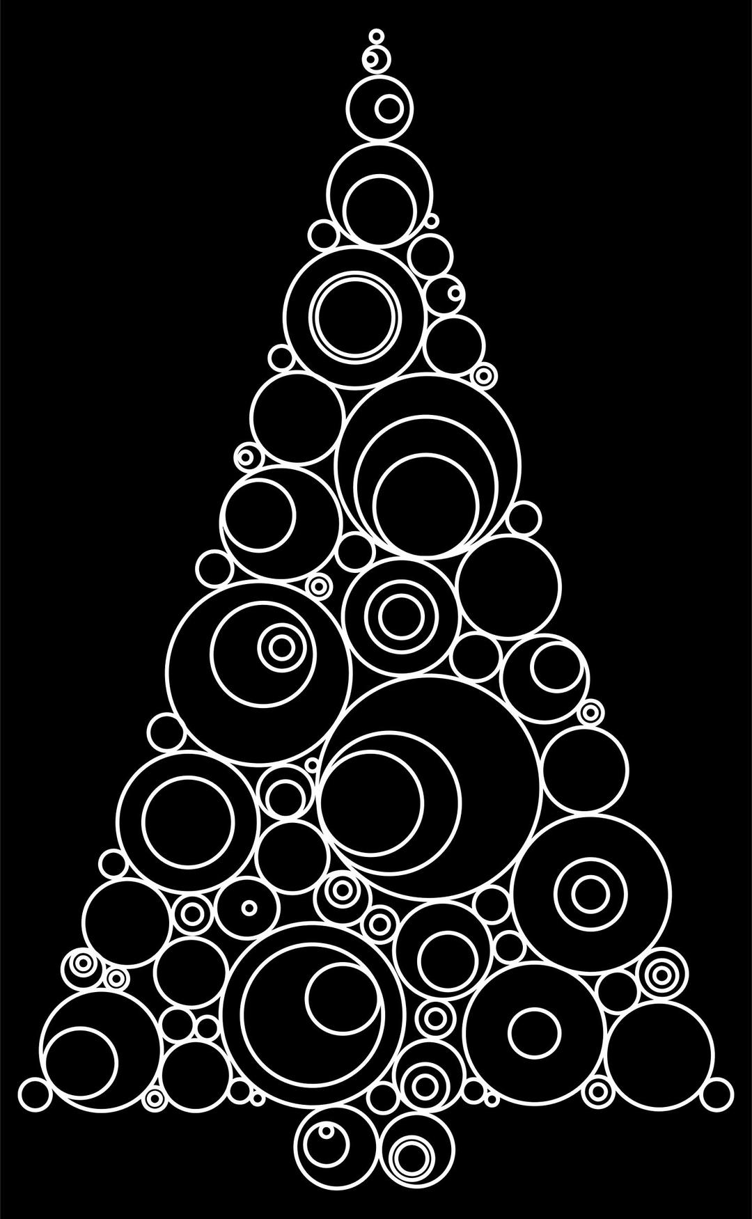 Abstract Circles Christmas Tree png transparent