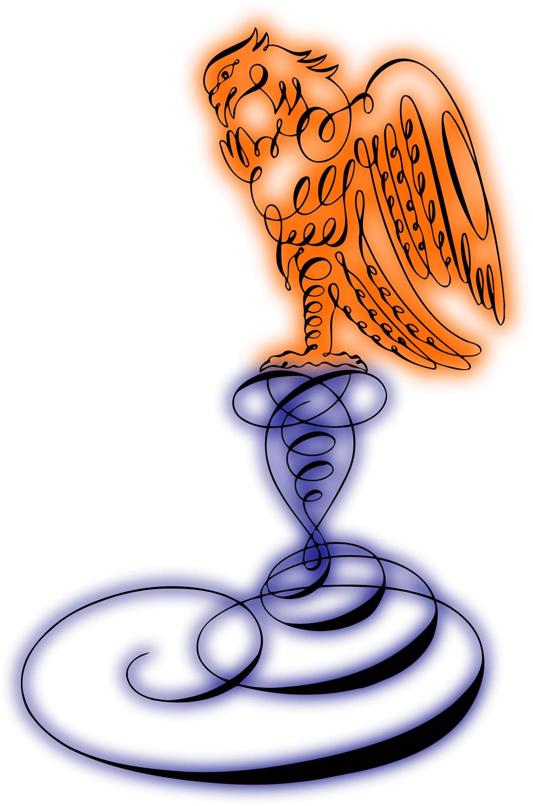Abstract eagle (colour) png transparent