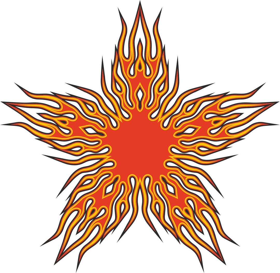 Abstract Flames Design 3 png transparent