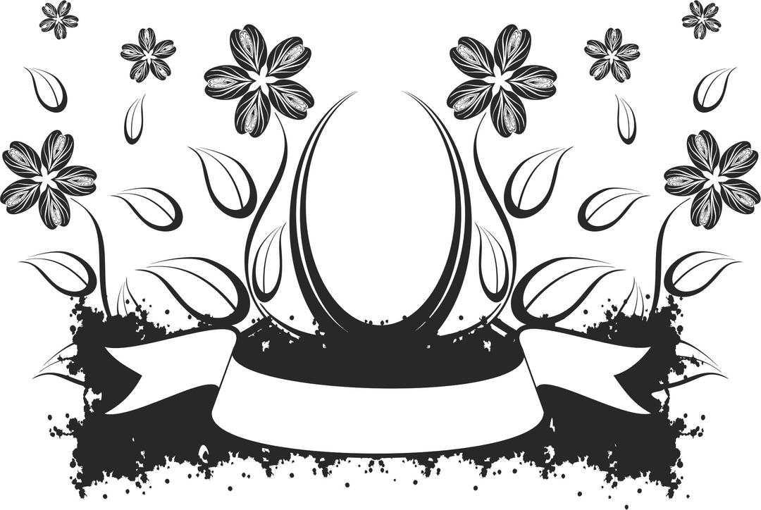 Abstract Floral Design 2 png transparent