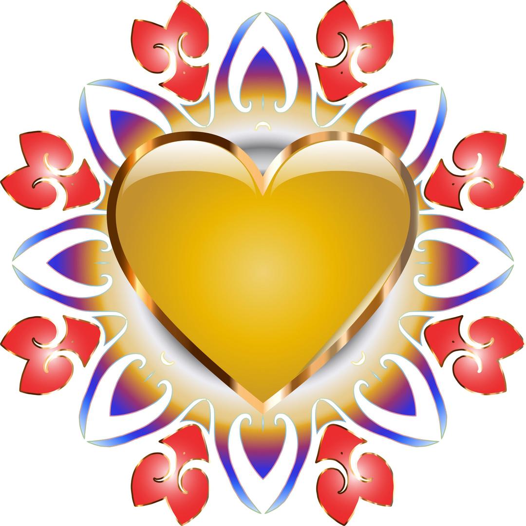 Abstract Heart Design No Background png transparent